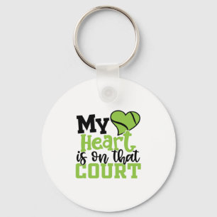 Porte-clés Joueur de tennis   Mon Coeur Est Sur Cette Cour