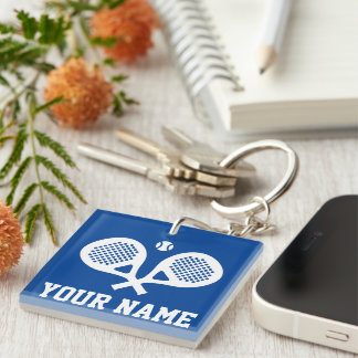 Porte-clés Joueur de tennis Padel porte - clé avec nom person