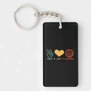 Porte-clés Joueur de volley-ball Peace Love