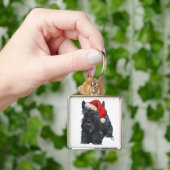 Porte-clés Joueur écossais Terrier Père Noël (main)