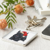 Porte-clés Joueur écossais Terrier Père Noël (Côté)