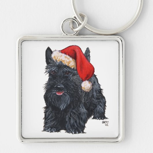 Porte-clés Joueur écossais Terrier Père Noël (Devant)