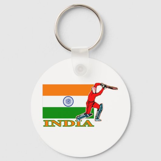 Porte-clés Joueur indien de cricket (Recto)