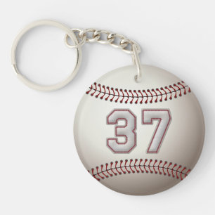 Porte-clés Joueur numéro 37 - points frais de base-ball