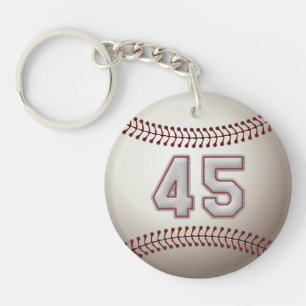 Porte-clés Joueur numéro 45 - points frais de base-ball