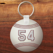 Porte-clés Joueur numéro 54 - Cool de baseball (Recto)