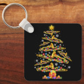 Porte-clés Joueur Trombone Noël Arbre Jazz Musique Lov (Recto)