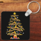 Porte-clés Joueur Trombone Noël Arbre Jazz Musique Lov (Verso)