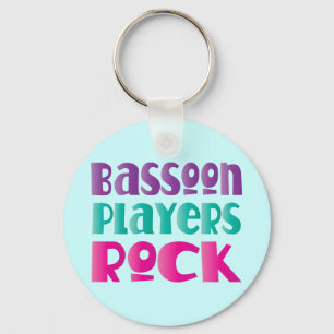 Porte-clés Joueurs colorés du basson Rock Music Cadeau