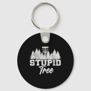 Porte-clés Joueurs de disque de golf d'arbre stupide Joueurs