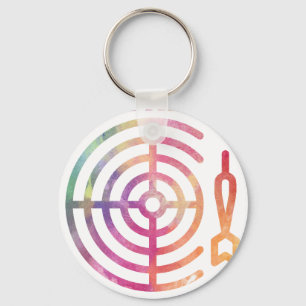 Porte-clés Joueurs de fléchettes Visée ici Cible de tir en pl