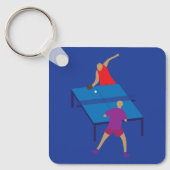 Porte-clés Joueurs de tennis de table (Recto)
