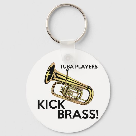 Porte-clés Joueurs Tuba en laiton (Recto)