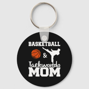 Porte-clés Joueuse de basket-ball et mère de Taekwondo