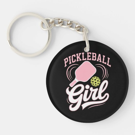 Porte-clés Joueuse de pickleball fille (Devant)