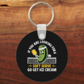 Porte-clés Joueuse de Pickleball Louveur de paddleball Hommes (Recto)