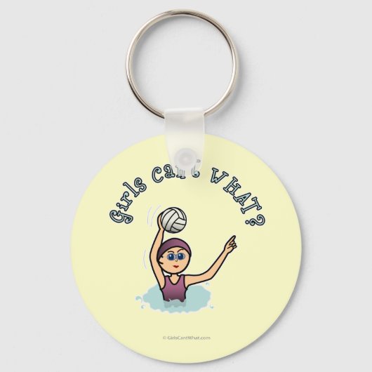 Porte-clés Joueuse de polo d'eau légère fille (Recto)