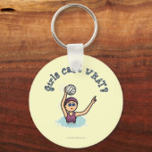 Porte-clés Joueuse de polo d'eau légère fille (Recto)