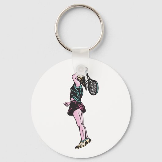 Porte-clés Joueuse de tennis. (Verso)