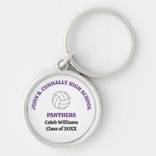 Porte-clés Joueuse de volley-ball au lycée personnalisée viol