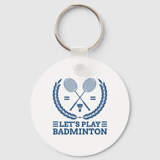 Porte-clés Jouons au badminton (Recto)
