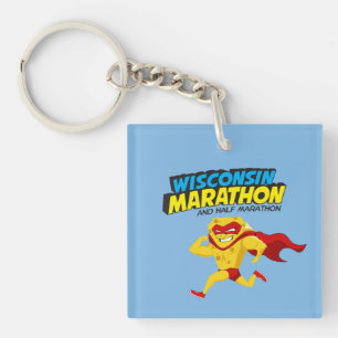 Porte-clés Jour de course de marathon du Wisconsin
