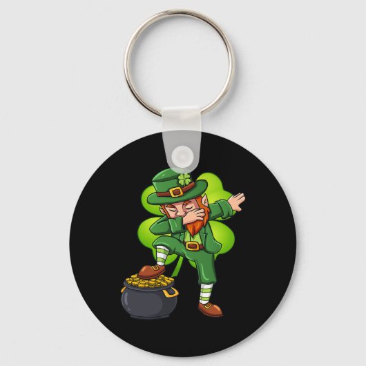 Porte-clés Jour de la Saint Patrick Dabbing Leprechaun Irland (Recto)
