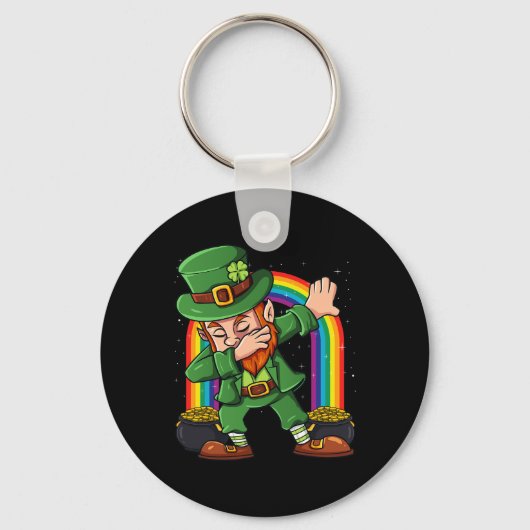 Porte-clés Jour de la Saint Patrick Dabbing Leprechaun Irland (Recto)