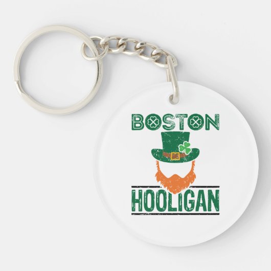 Porte-clés Jour de la Saint Patrick hooligan de Boston (Devant)