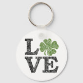 Porte-clés Jour de la Saint Patrick LOVE avec shamrock (Recto)
