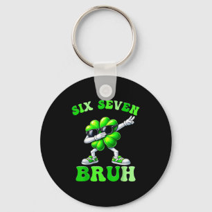 Porte-clés jour de la saint patrick six sept bruh 6 7 mème tr