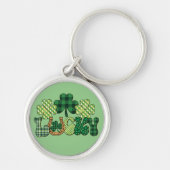 Porte-clés Jour de la Saint Patrick vert Lucky (Devant)