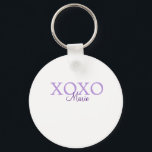 Porte-clés Jour de la Saint Valentin Xoxo ajouter nom pastel<br><div class="desc">belle conception</div>