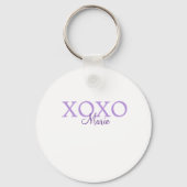 Porte-clés Jour de la Saint Valentin Xoxo ajouter nom pastel  (Recto)