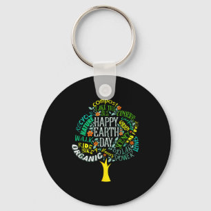 Porte-clés Jour de la terre arbre sauve la terre inspiration