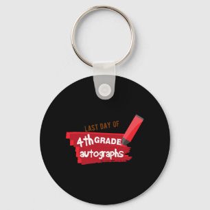 Porte-clés Jour De L'École Autographe Élémentaire 4ème Niveau