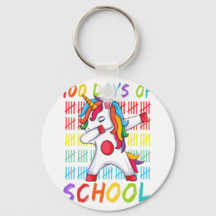 Porte-clés Jour De L'École Dabbing Unicorne 100 Jours Magique
