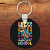 Porte-clés Jour De L'École Dino Enfants Joyeux 100 Jours Dino (Recto)