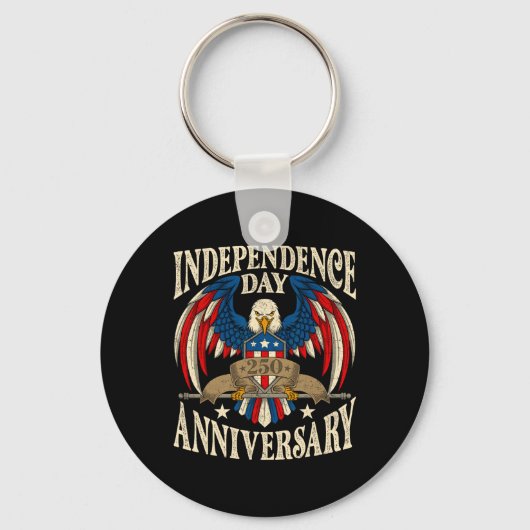 Porte-clés Jour de l'indépendance 250e anniversaire 250 Améri (Recto)