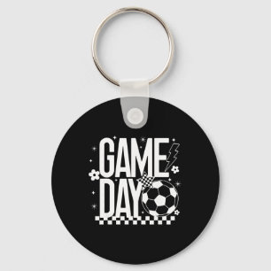 Porte-clés Jour de match Saison de football Maman Rétro Light