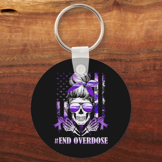 Porte-clés Jour de sensibilisation à l'overdose USA American (Recto)