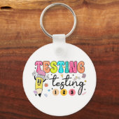 Porte-clés Jour de test Yall Test Day Enseignant (Recto)
