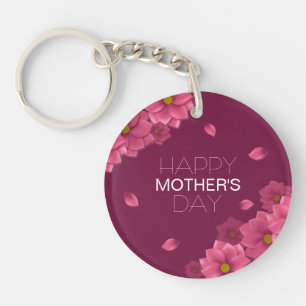 Porte-clés Jour des mères florales élégantes PORTE - CLÉ