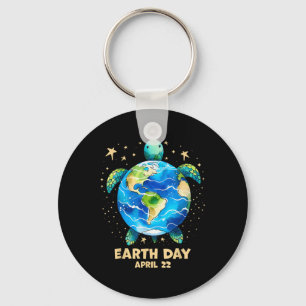 Porte-clés Jour des terres 2025 Restaurer Earth Sea Turtle Ar