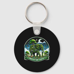 Porte-clés Jour des terres Chemise verte Sauvez Notre Planète