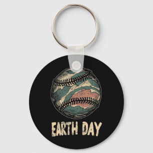 Porte-clés Jour des terres de baseball Nature Planète Arbre d