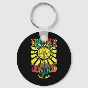 Porte-clés Jour des terres du changement climatique Hippie Cl