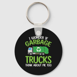 Porte-clés Jour des terres Recycle Garge Camion Funny Garçons