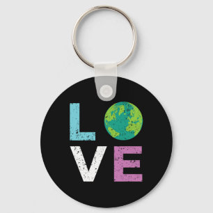 Porte-clés Jour des terres T Shirt Love Et La Terre Style Vin