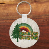 Porte-clés Jour des terres tous les jours, Retro Rainbow (Recto)